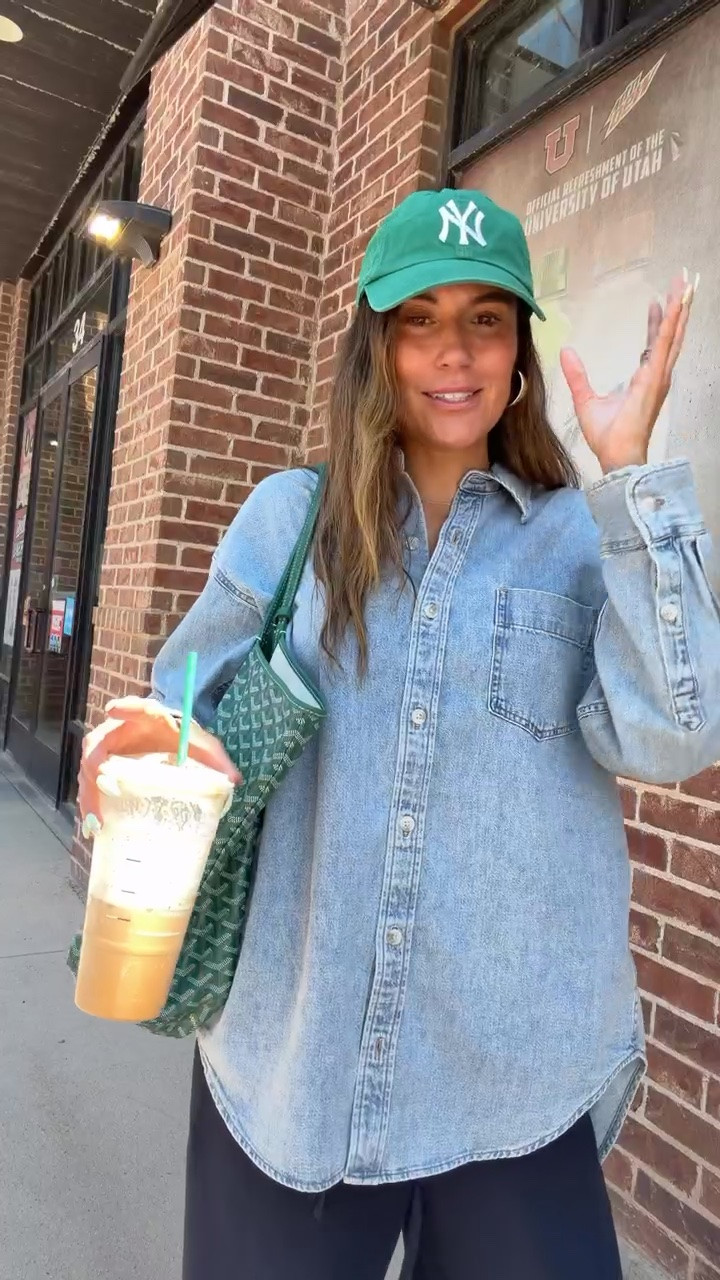 The perfect fall outfit! Love this oversized denim shirt & wide leg pants from @Aritzia 🤍 

Fall outfit, mom outfit, travel outfit, teacher outfit

#LTKdayinmylife #LTKOver40 #LTKootd