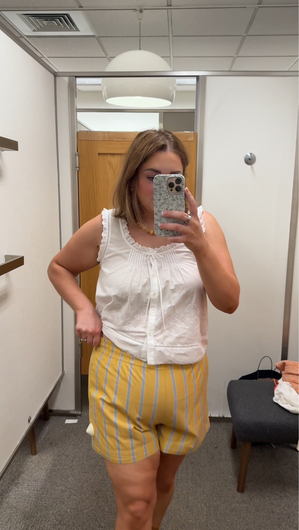 Madewell outfit wearing large in everything but need xl in shorts

#LTKMidsize #LTKootd