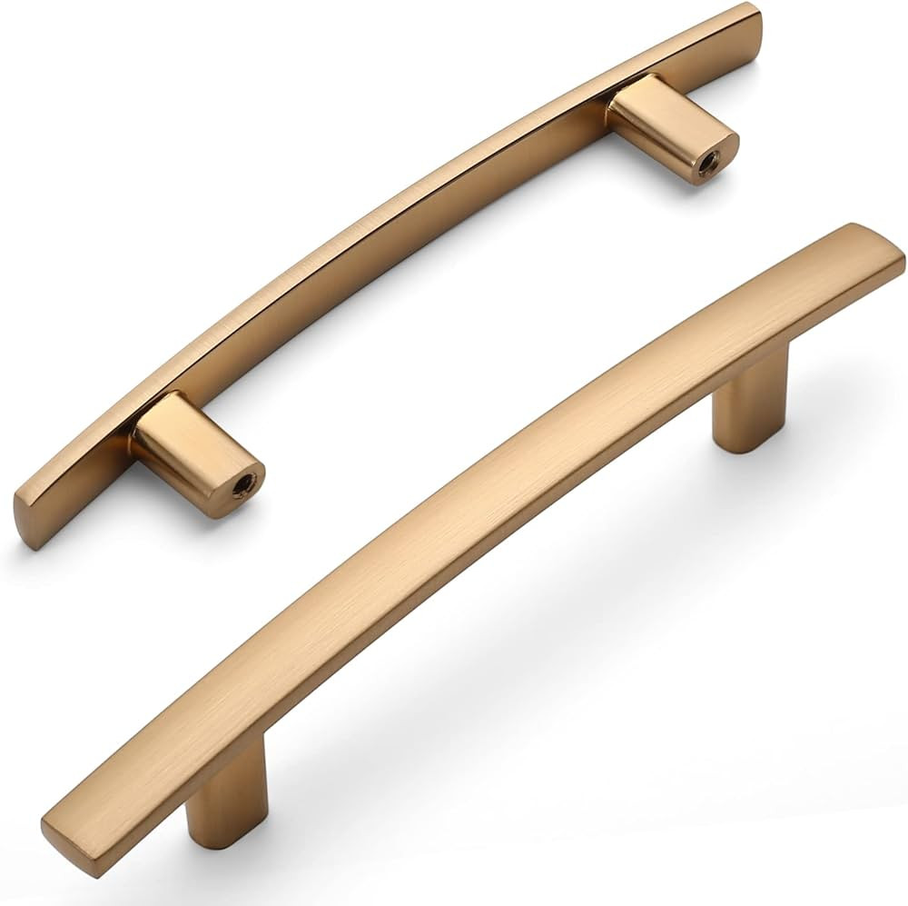 Amerdeco 10 Pack Champagne Bronze Cabinet Pulls 3.75 Inch(96mm) Hole Center Cabinet Hardware Kitc... | Amazon (US)
