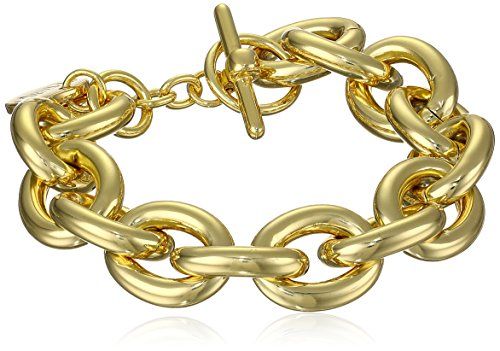 1AR by UnoAerre 18k Gold-Plated Classic Link Bracelet, 8.7" | Amazon (US)