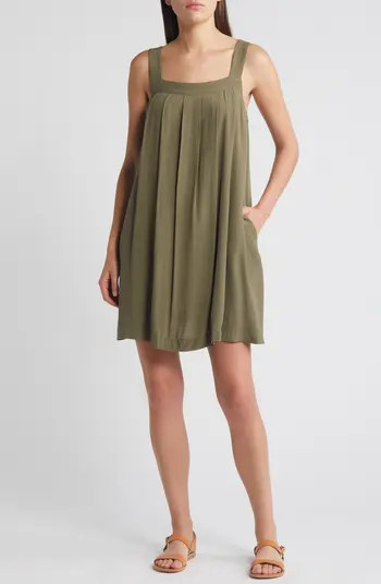 Treasure & Bond Pleated Sleeveless Shift Minidress | Nordstrom | Nordstrom