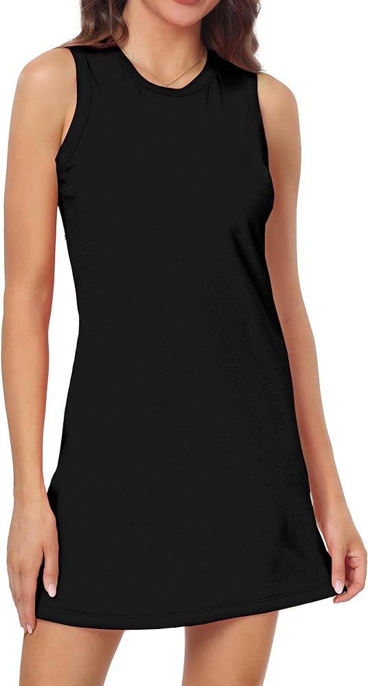 Hiverlay Tank Dress for Women Sleeveless Tennis Athletic Dress UPF50+ Lightweight Workout Casual ... | Amazon (US)
