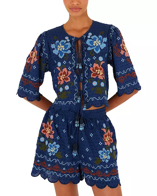 Rio Stitched Garden Shorts Swim Cover-Up | Bloomingdale's (US)