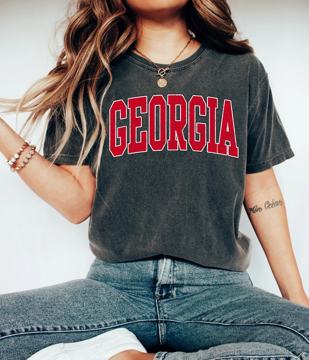 Comfort Colors Shirt Georgia Shirt GA Shirt College Shirt - Etsy | Etsy (US)