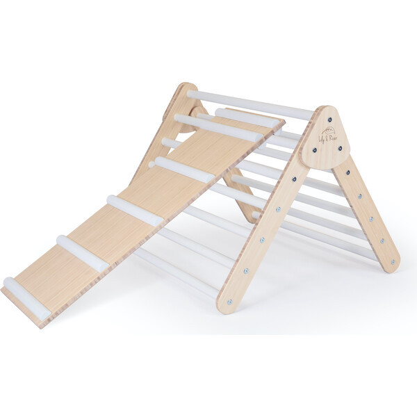 Little Climber with Ladder, Bamboo/White | Maisonette