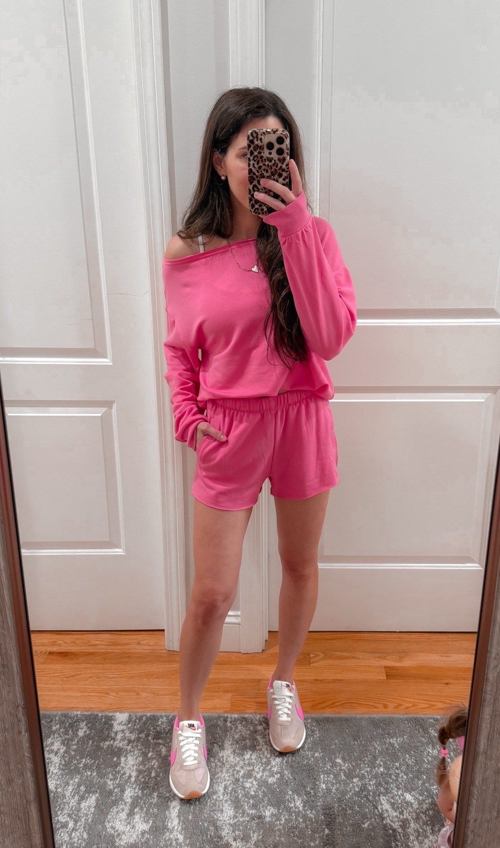 Target lounge set ; matching pink set ; mom outfit ; target loungewear ; travel outfit ; trending shorts ; summer outfit ; Nike sneakers ; mom sneakers ; pink Nikes

#LTKootd #LTKmomlife #LTKPetite