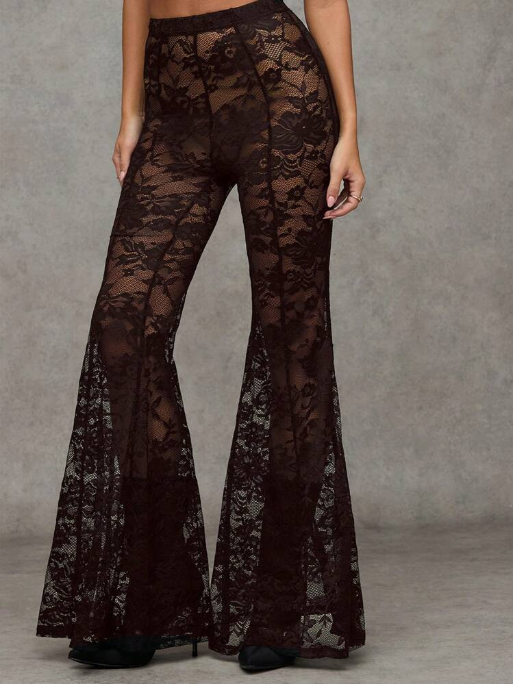 SHEIN BAE Women's Black Sexy Lace Night Out/Rave Party/Club Wear/Bachelor Party/Theme Party See-T... | SHEIN