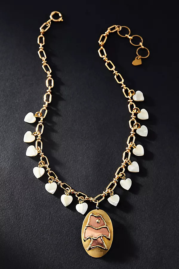 Mother-of-Pearl Fish Charm Necklace | Anthropologie (US)