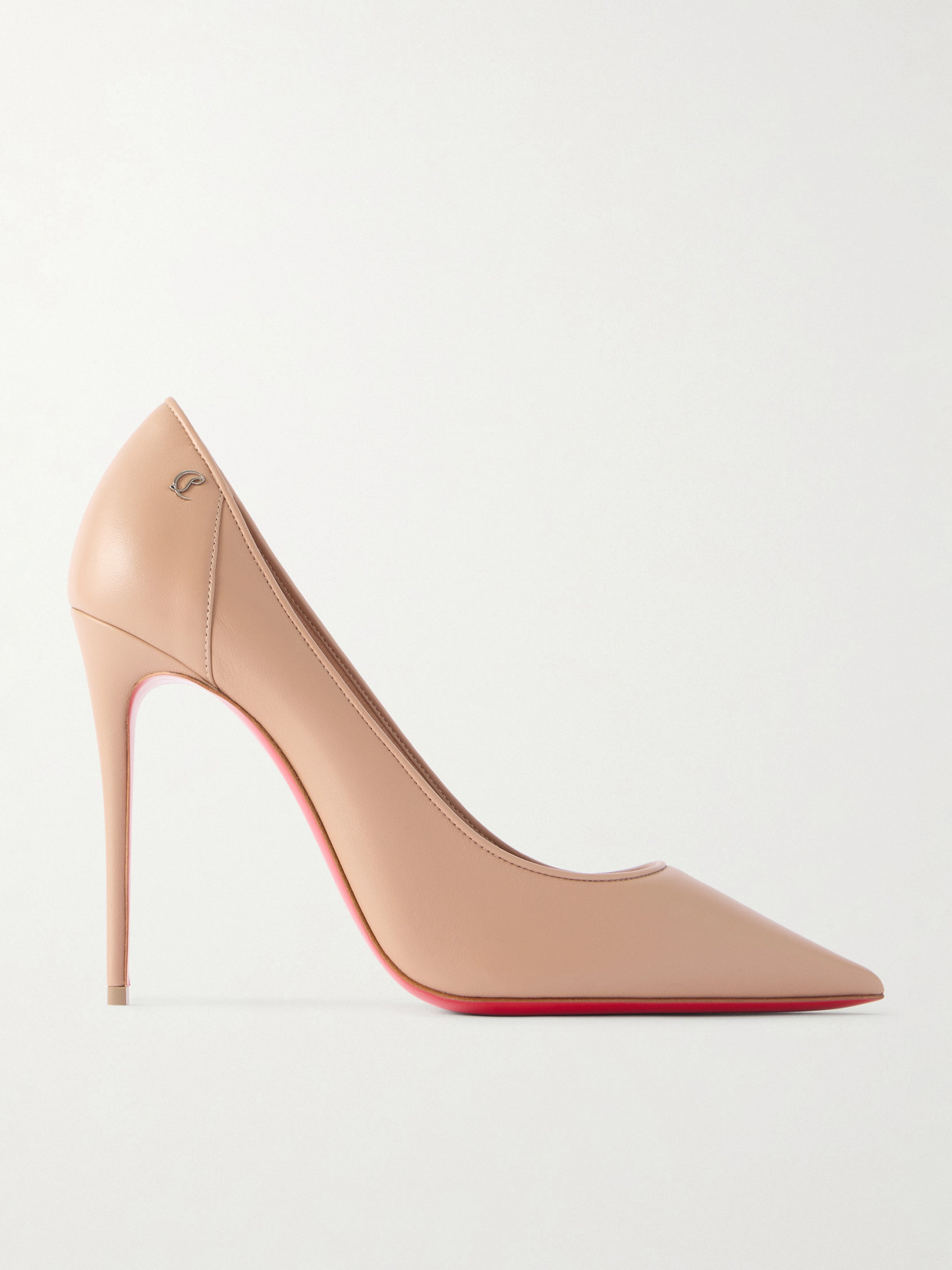 Christian Louboutin - Sporty Kate 100 Leather Pumps - Neutrals | NET-A-PORTER (US)