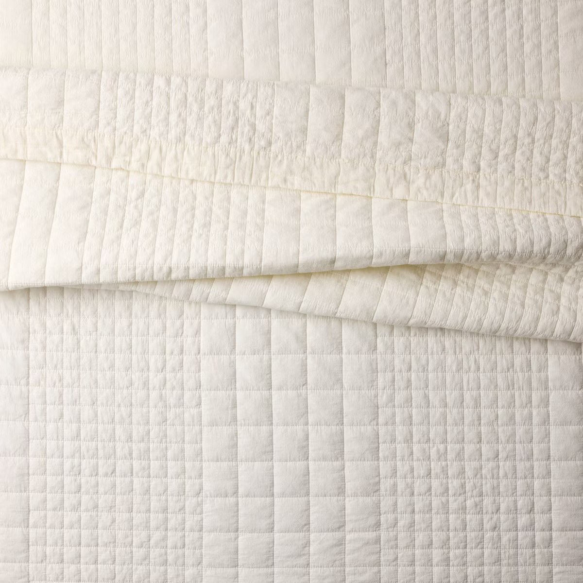 King Grid Stitch Quilt Sour Cream - Hearth & Hand™ with Magnolia | Target