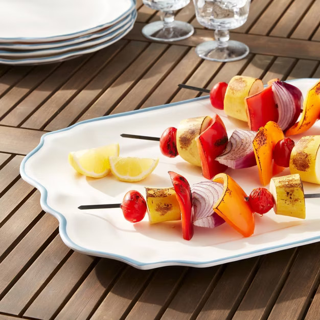 18.5" x 13" Melamine Rectangular Serving Platter White - Threshold™ designed with Studio McGee | Target