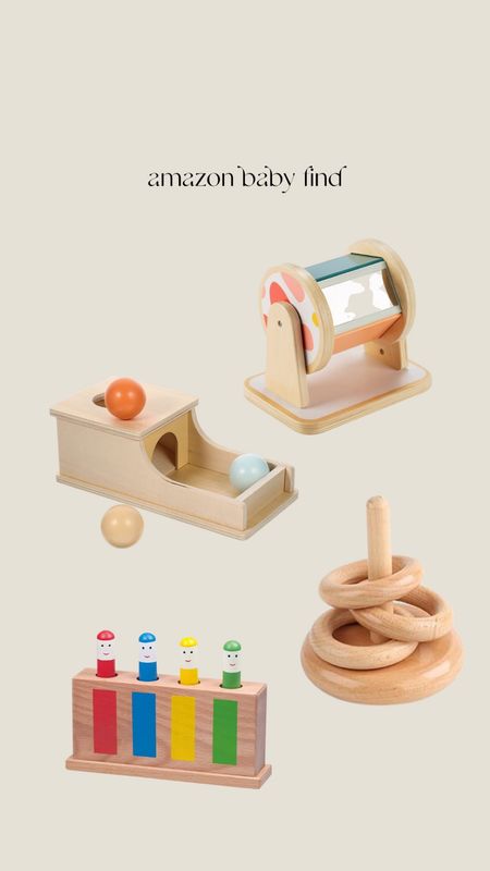 Neutral wooden amazon Montessori baby toys 

#LTKbaby #LTKHoliday #LTKkids