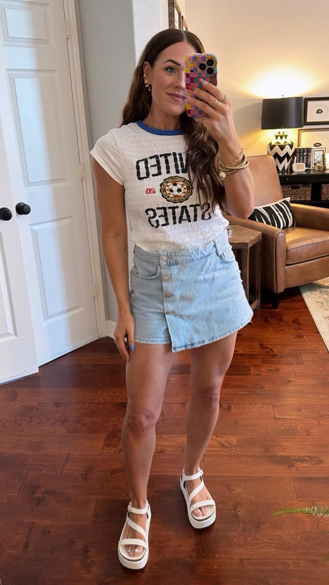World Cup soccer fifa outfit inspo summer fashion soccer mom old navy fifa collab Amazon sandals

Exact skort is from Zara

#LTKootd #LTKOver40 #LTKActive