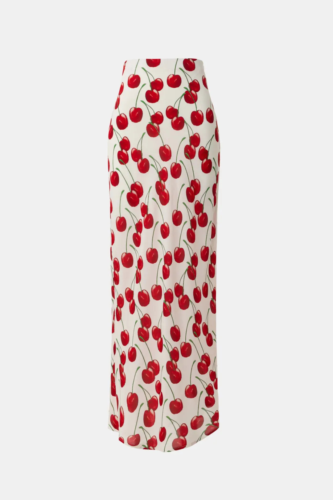 Muma World White Cherry Bias Maxi Skirt | Rent the Runway