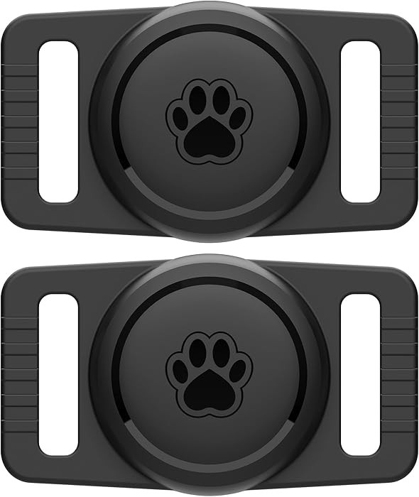 for Airtag Dog Collar Holder 2 Pack,Waterproof Dog Collar Holder for Apple AirTag, Silicone Air T... | Amazon (US)
