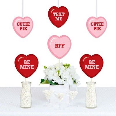 Big Dot of Happiness Conversation Hearts - Heart Decorations DIY Valentine's Day Party Essentials... | Target