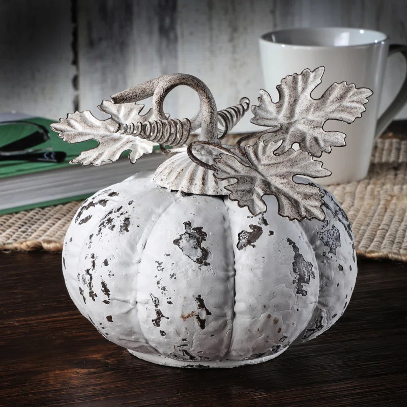 Antique Pumpkin with Leaves | Wayfair North America