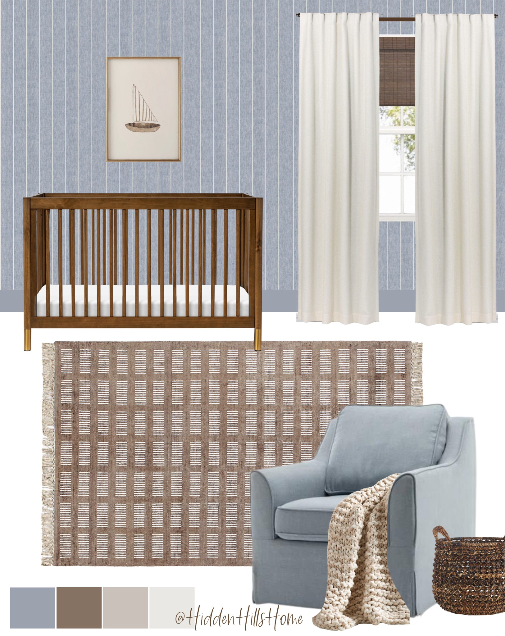 Baby boy nursery decor, nursery mood board, blue and brown nursery decor ideas, cute nursery design, crib, nursery Inspo #nursery #babyboy

#LTKhome #LTKbaby #LTKsalealert