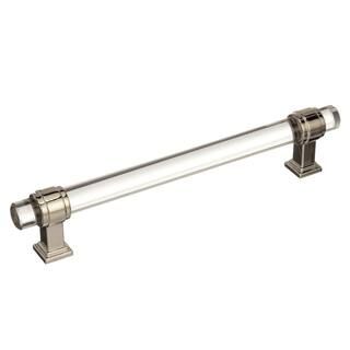 Amerock Glacio 6-5/16 in (160 mm) Center-to-Center Clear/Polished Nickel Drawer Pull BP36656CPN | The Home Depot