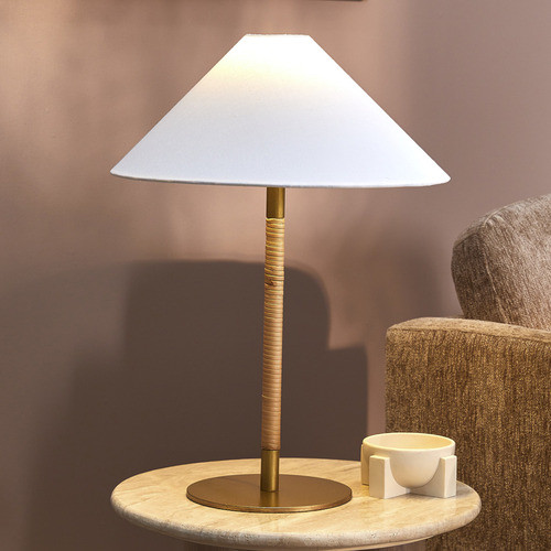 56cm Wenzel Jute & Rattan Table Lamp | Temple & Webster AU