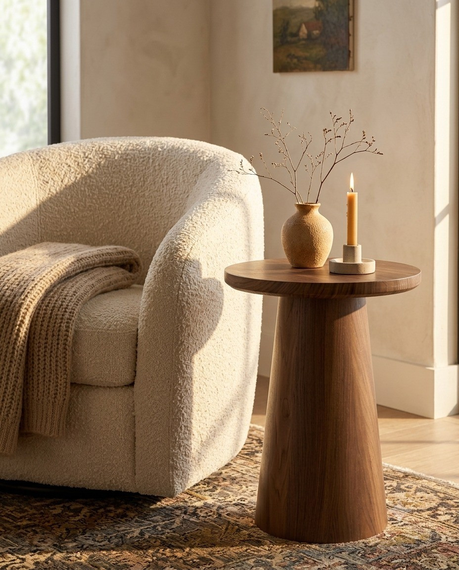 This designer-look tapered wood accent table looks like a high-end trade piece but is under $90. Perfect scale for pairing with an accent chair or styled in an entryway nook.#homedecor #accenttable #budgetdecor #livingroominspo

#LTKHome