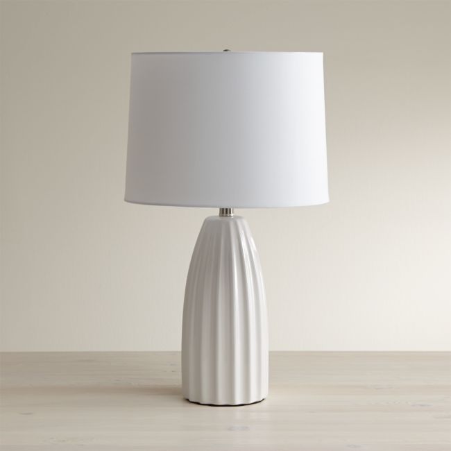 Ella White Table Lamp, Set of 2 | Crate & Barrel
