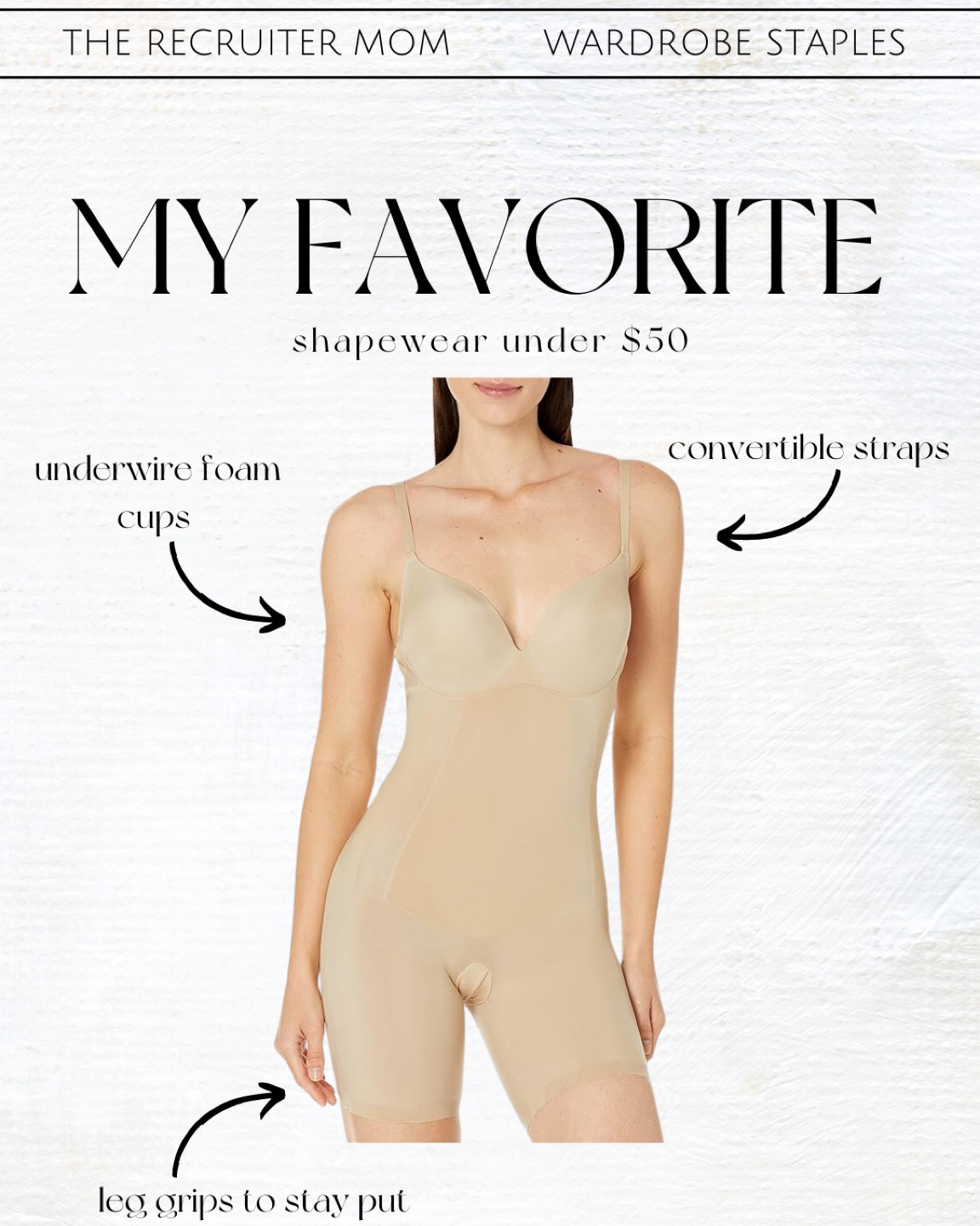 My favorite full body shapewear with underwire cups under $50 I wear XL for cup room 

Fashion  fashion finds  fashion essentials  fashion favorites  closet staples  wardrobe essentials  the recruiter mom  

#LTKFindsUnder100 #LTKStyleTip #LTKMidsize