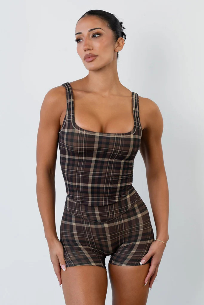 Cloud II™ U Tank - Espresso Plaid | Vitality