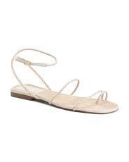 Made In Brazil Leather Kaya Flat Sandals | TJ Maxx