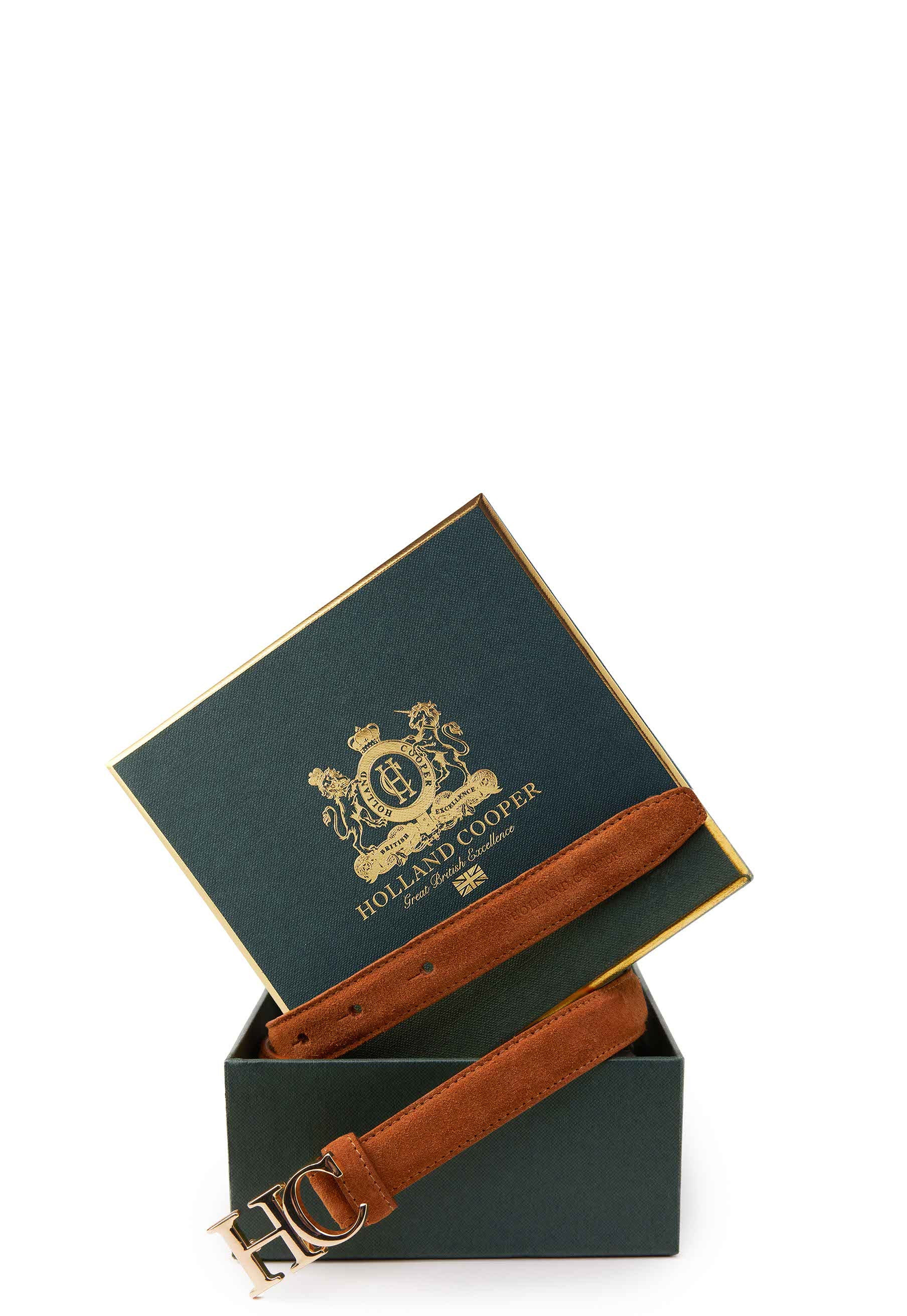 Atelier Ultra Slim Belt (Tan Suede) | Holland Cooper