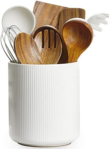 Getstar Utensil Holder, Large Kitchen Utensil Holder for Kitchen Counter (7.2” x 6.2”), Ceram... | Amazon (US)