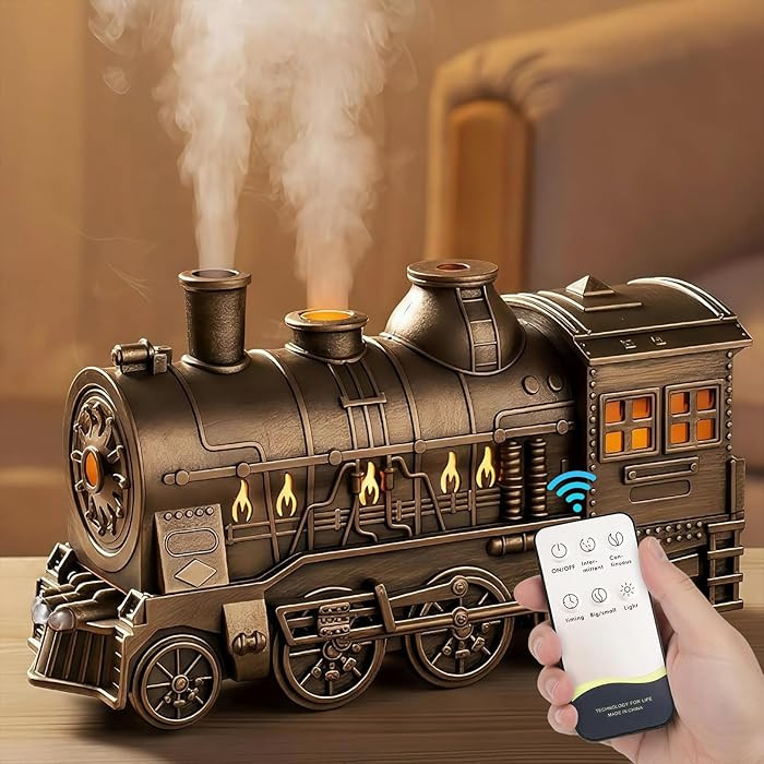 Christmas Train Diffusers for Essential Oils with Remote Control, 300ml Vintage Aroma Air Steam T... | Amazon (US)
