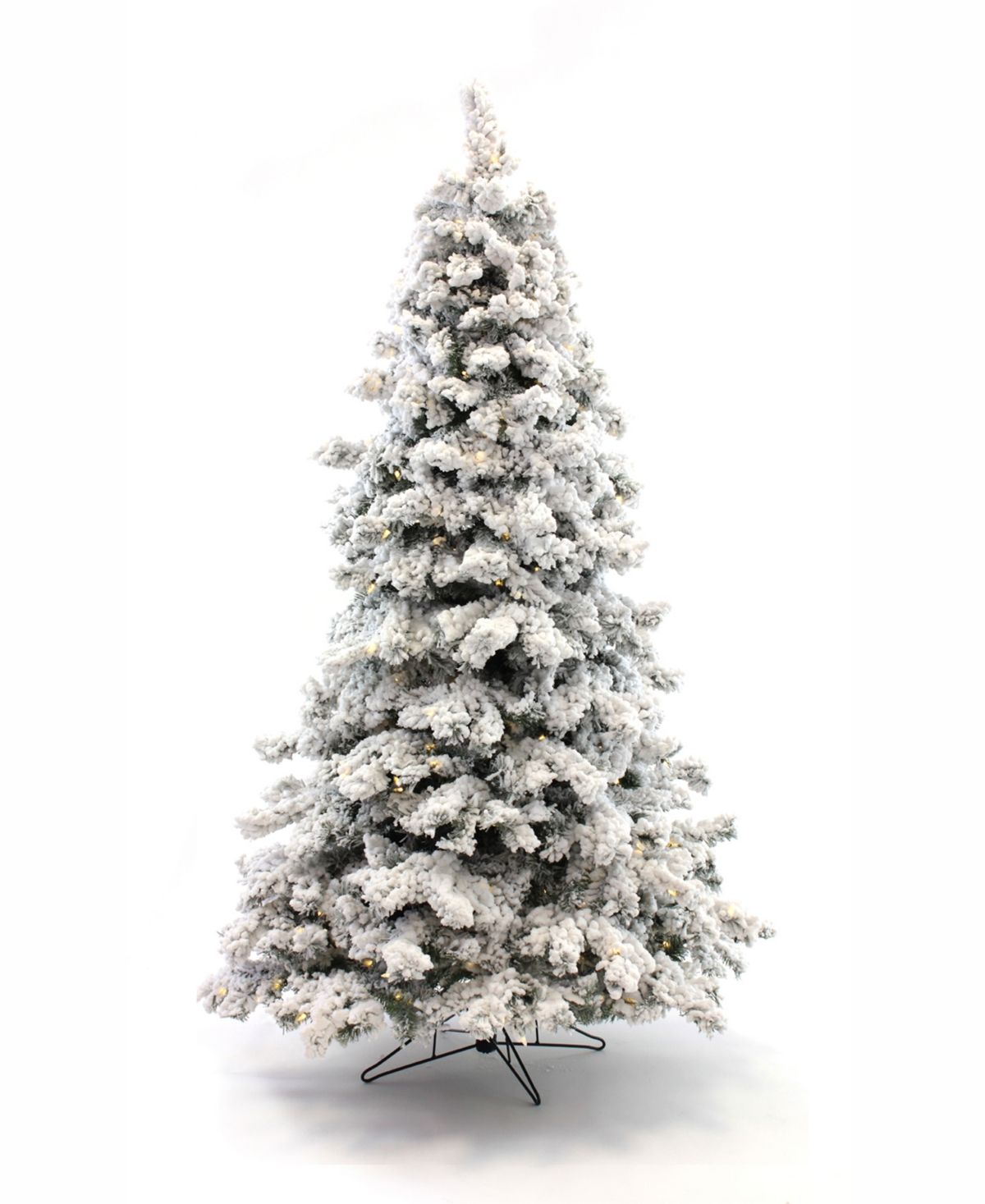 Perfect Holiday 6.5' Pre-Lit Flocked Christmas Tree with Warm White Led Lights | Macys (US)