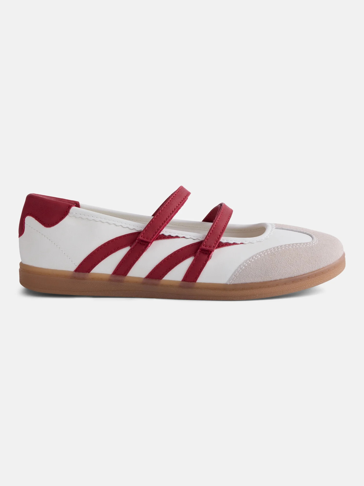 No Boundaries Women’s Strappy Ballet Sneakers - Walmart.com | Walmart (US)