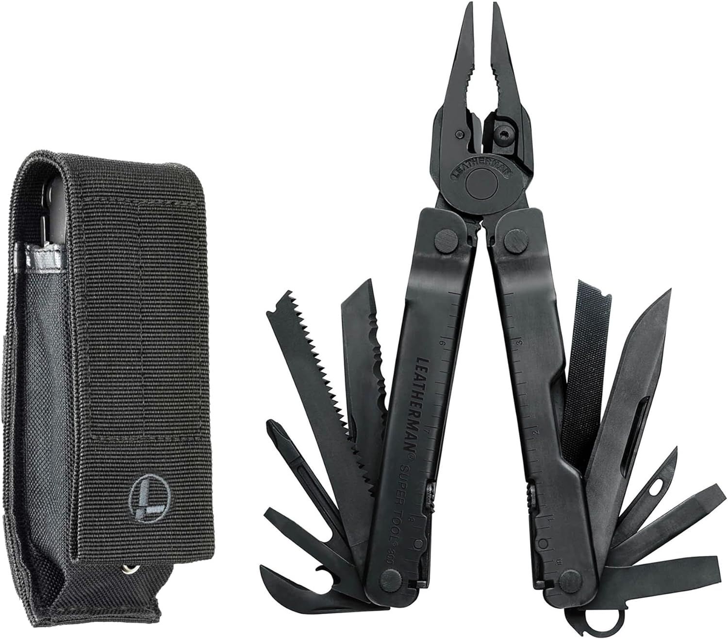 LEATHERMAN, Super Tool 300 Multitool with Premium Replaceable Wire Cutters and Saw, Black with MO... | Amazon (US)