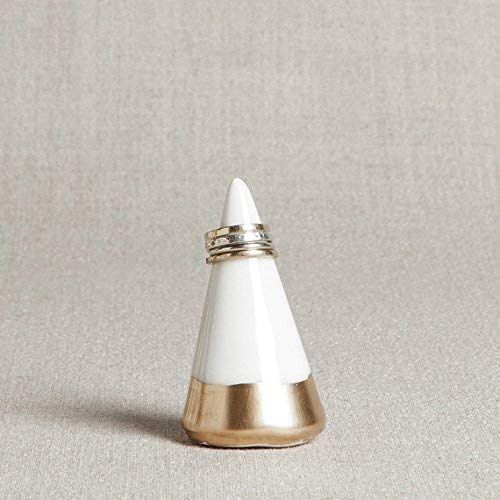 Minimalist Ceramic Ring Holder White and Gold | Amazon (US)