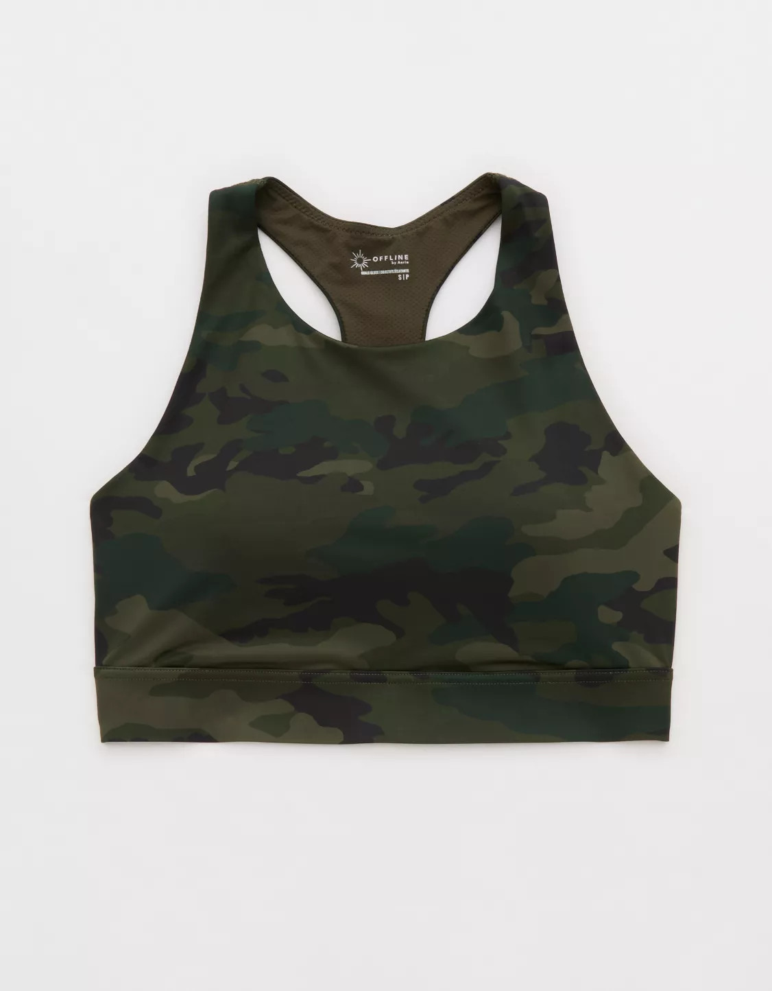 OFFLINE By Aerie Goals Gloss High Neck Sports Bra | Aerie