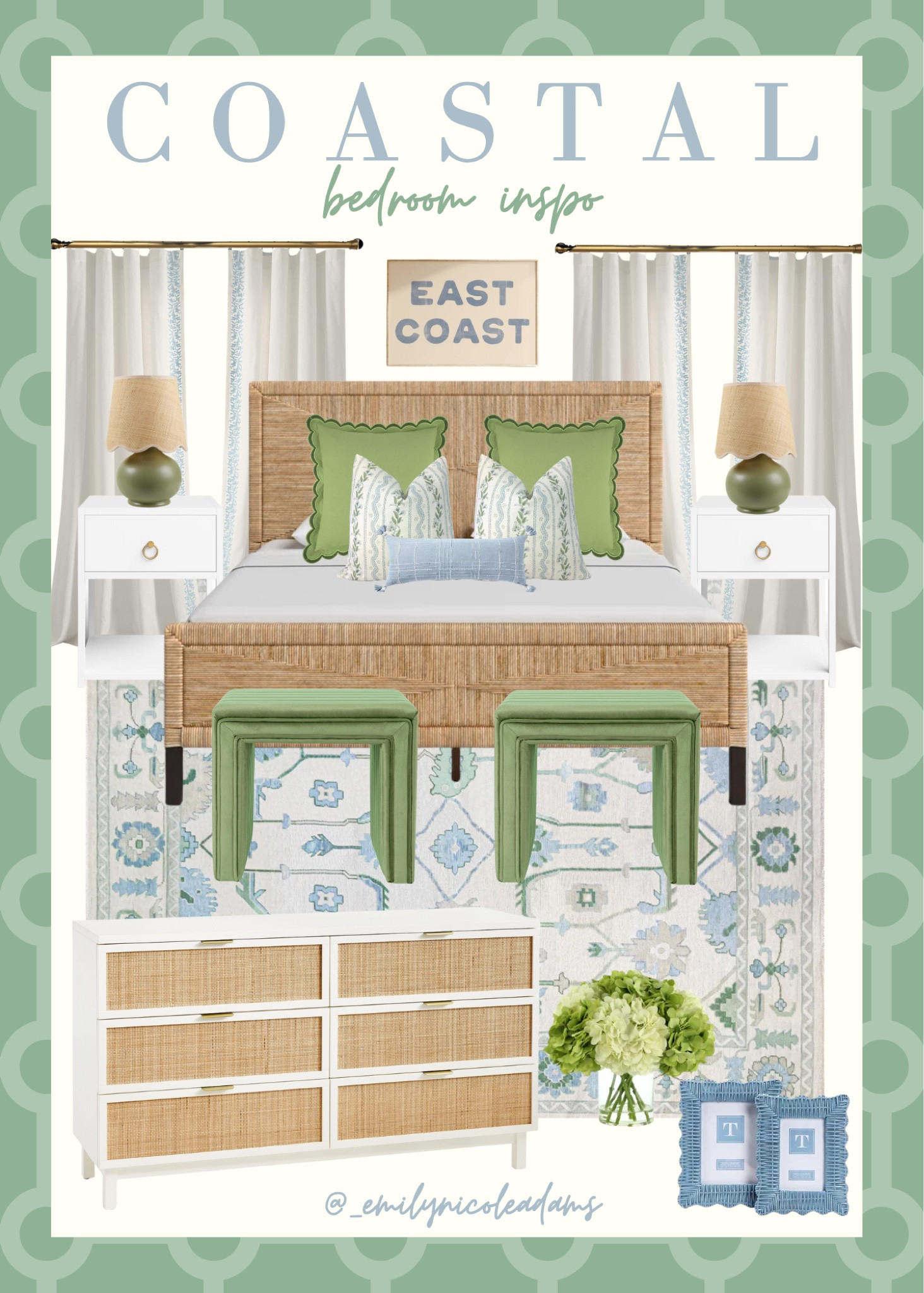 Coastal Bedroom Inspo🩵 coastal home, coastal room, coastal bedroom, coastal decor, primary bedroom, primary room, blue and green decor, blue and green decorated, coastal grandmother, grand millennial, preppy aesthetic, Serena and Lily, preppy decor 

#LTKHome #LTKFindsUnder100 #LTKStyleTip