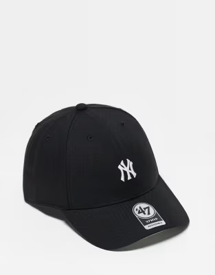 47 Brand New York Yankees mini logo cap in black | ASOS (Global)