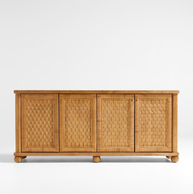Carlyle Wood Storage Media Console/TV Stand by Jake Arnold | Crate & Barrel | Crate & Barrel