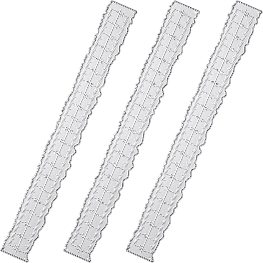 3 Pieces 8.4 Inches Irregular Edges Ruler Deckle Edges Ruler Measuring Embossing Cutting Dies Pap... | Amazon (US)