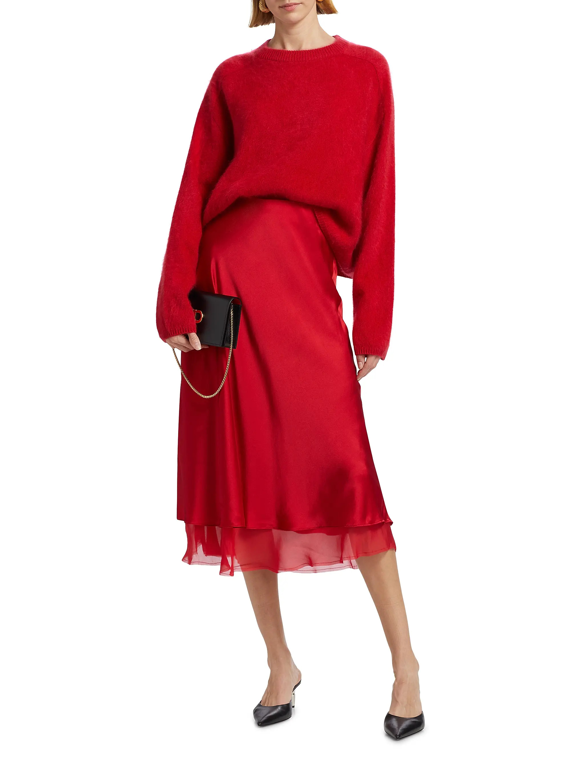 Genoa Silk Midi Skirt | Saks Fifth Avenue