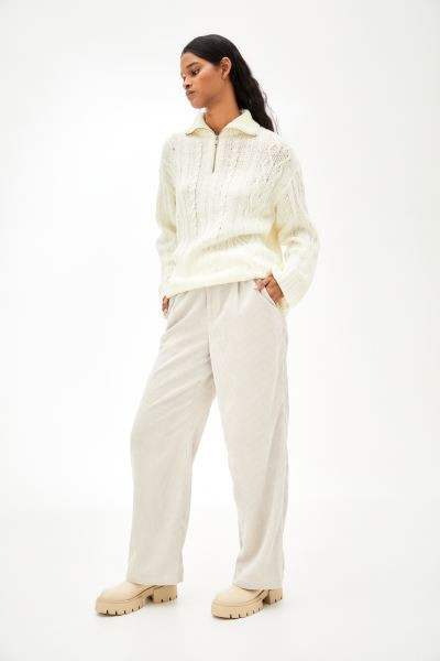 Jersey en punto trenzado con media cremallera | H&M (FR, IT, ES, PT, BE)
