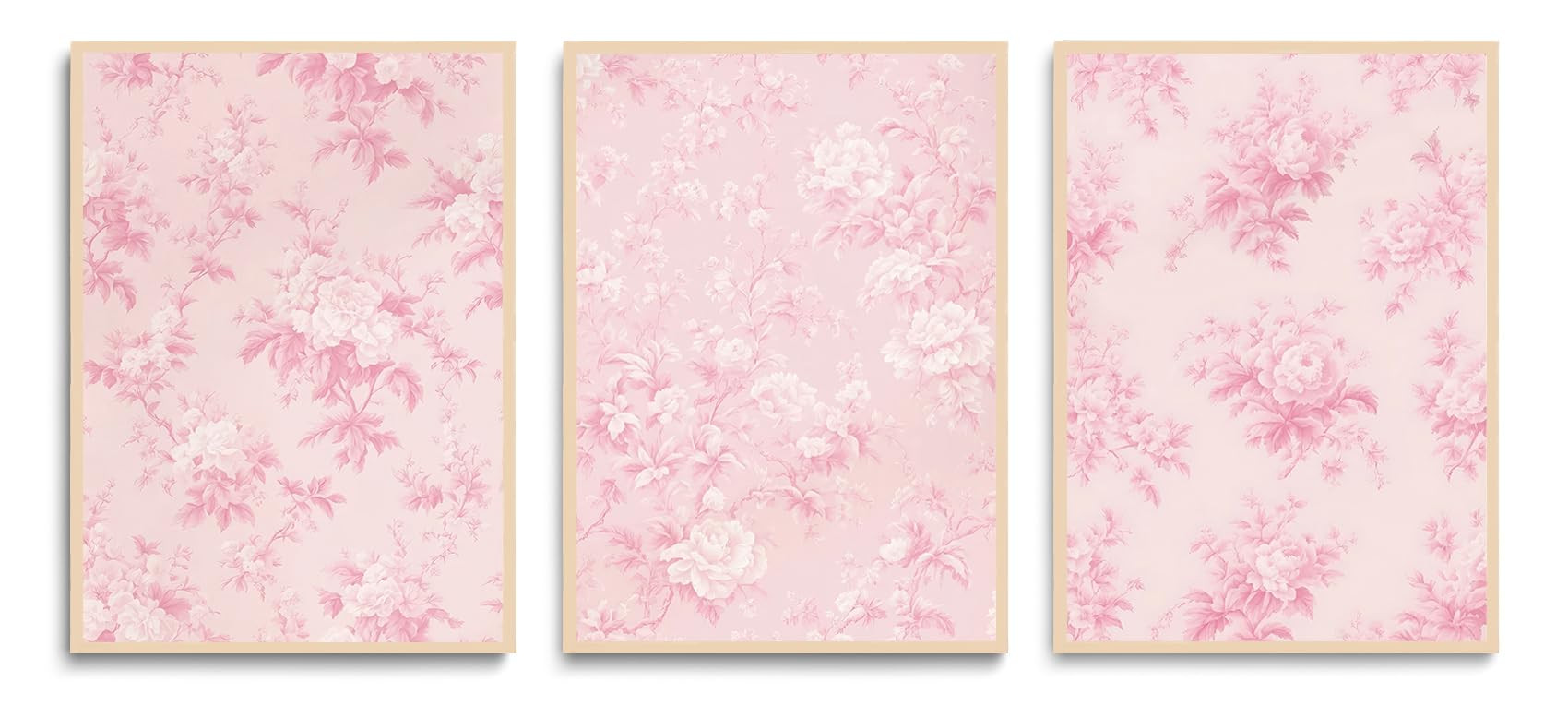 LYPHNX Pink Chinoiserie Flower Poster Wall Art light Pink Love Shack Fancy Canvas Decor Paintings... | Amazon (US)