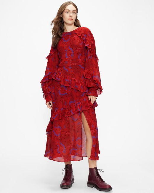 Frilled Printed Dress | Ted Baker (US)