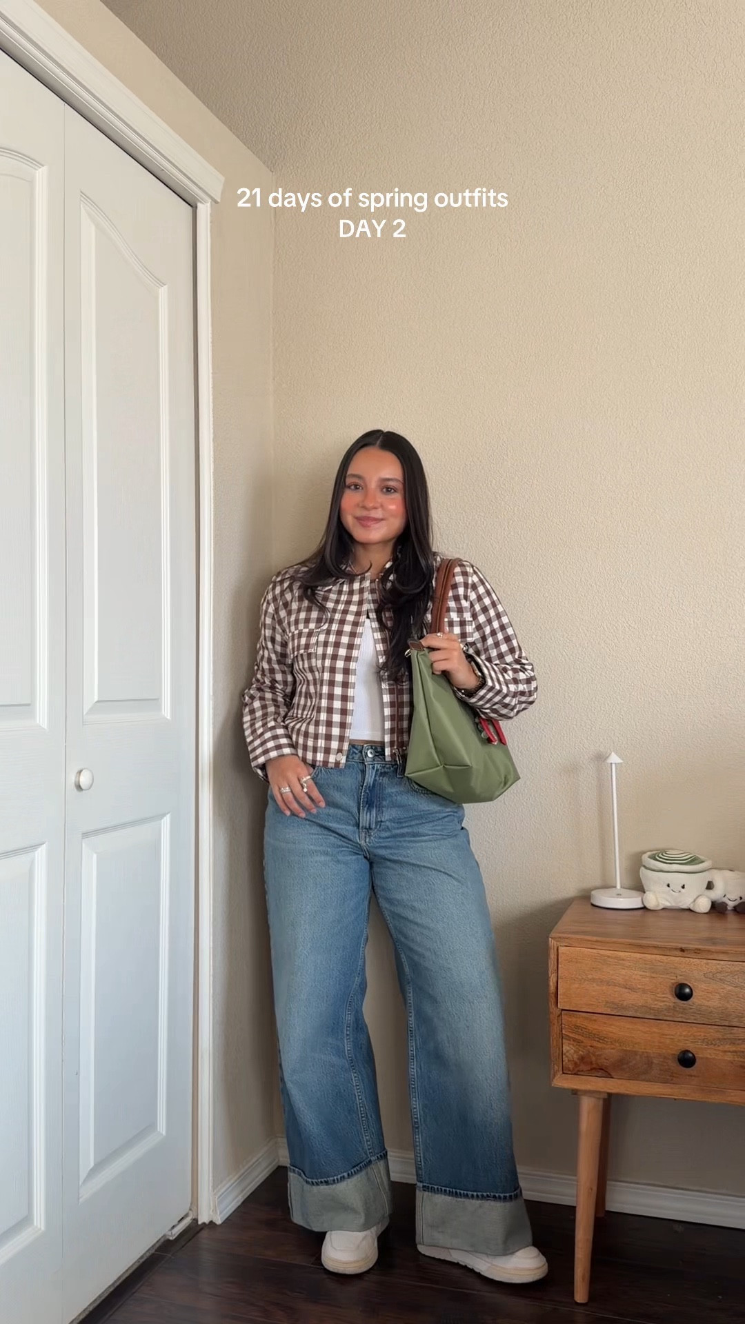 gingham spring🌷 — wearing tank in size x-small + jacket in size medium + jeans in size 4/27s in curve love

#LTKSeasonal #LTKootd #LTKPetite