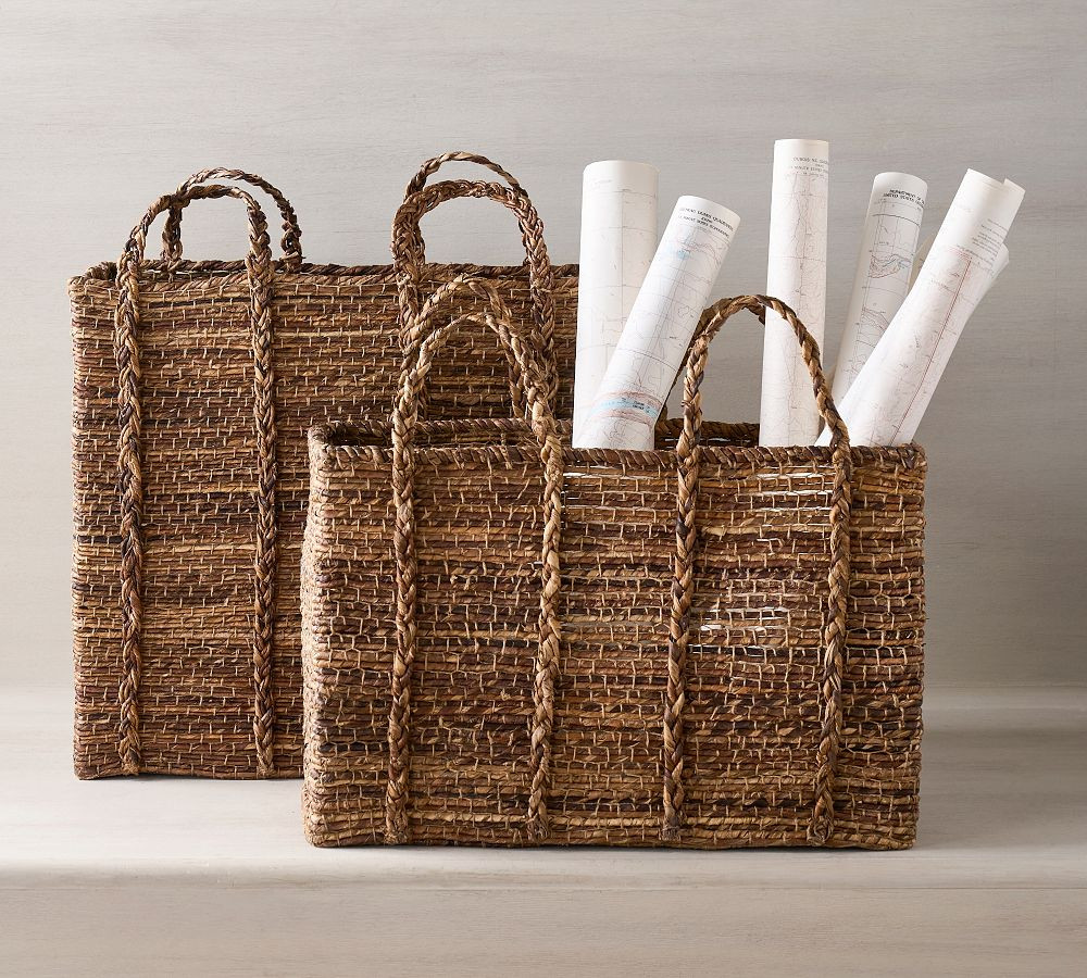 Wynne Handwoven Rectangular Baskets | Pottery Barn (US)