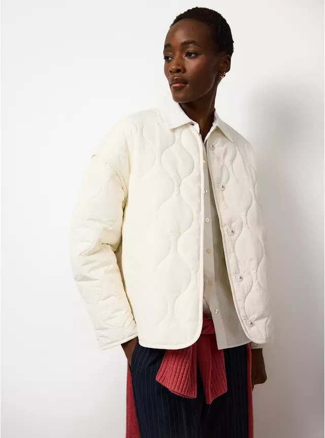 The Cream Quilted Liner Jacket XS | Tu Clothing