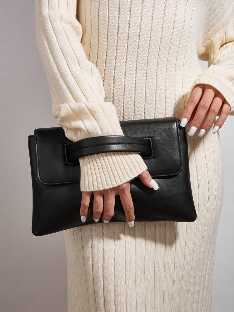 Retro Vintage Solid Color Clutch Wallet, All-Match Large Capacity Carry On Purse, Stylish PU Leat... | SHEIN