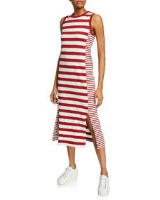 The Perfect Muscle Tee Striped Dress | Bergdorf Goodman